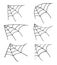 Halloween corner spiderweb vector symbol icon design.