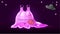 Halloween cosmic cheerful pink slug