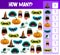 Halloween counting game template, kids education