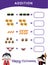 Halloween Counting Math Addition Worksheet