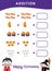 Halloween Counting Math Addition Worksheet