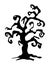 Halloween creepy scary bare tree vector symbol icon design.