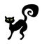 Halloween creepy scary witches cat vector symbol icon design.