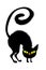 Halloween creepy scary witches cat vector symbol icon design.