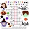 Halloween crossword with pictures for kids stock vector illustration