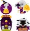 Halloween cute clip-art set