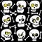 Halloween Cute Skull Faces