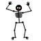 Halloween dancing skeleton