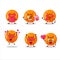 Halloween dangerous cartoon character with love cute emoticon