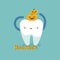Halloween day of dental, tooth fantacy concept