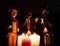 Halloween dead mariachi musician muerto candles velas white red darkness