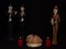 Halloween dead mariachi musician pan muerto candles velas rojas darkness