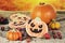 Halloween decor pumpkin cookies