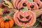 Halloween decor pumpkin cookies