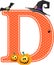 Halloween decoration capital letter d