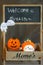 Halloween Decoration on the chalkboard at Sirotan Cafe.
