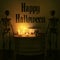 Halloween decoration. Handmade funny candle ghosts. High resolution.