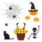 Halloween Decorations. Set of Halloween icons