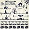 Halloween design elements. Vector set.