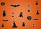 Halloween digitally illustrated orange background