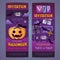 Halloween disco party poster with jack o lantern and gift boxes. Invitation design. Halloween background