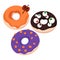 Halloween donuts set
