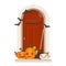 Halloween Door Decorations. Front door with Halloween decoration