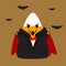 Halloween Dracula Costume Vector Illustration