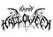 Halloween emblem in metal rock music style