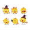 Halloween expression emoticons with cartoon character of nance fruit