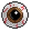 Halloween Eyeball Pixel Art Game Icon