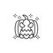 Halloween fear horror pumpkin scary spooky icon. Element of Halloween icon