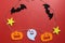 Halloween felt decoration background