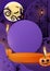 Halloween festival background design with 3d Podium round, square box stage podium ghost, pumpkin, bat, lamp, gravestone, moon, ni
