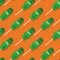 Halloween festive seamless pattern with cream cakes