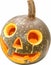 Halloween figurine of a small carved pumpkin