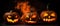 Halloween In Flame - Burning Pumpkins Generative AI