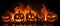 Halloween In Flame - Burning Pumpkins Generative AI