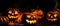 Halloween In Flame - Burning Pumpkins Generative AI