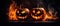 Halloween In Flame - Burning Pumpkins Generative AI