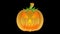 Halloween Flickering Candlelit Carved Pumpkin