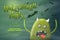 Halloween flyer - cartoon 3d realistic monster