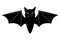 Halloween flying bat isolated on white vector