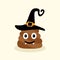 Halloween funny poop. Emotional shit icons