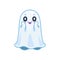 Halloween ghost character with sparkling eyes