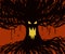 Halloween ghost tree silhouette
