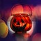 Halloween glass pumpkin