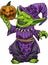 Halloween Goblin Hat and Robe Cartoon Clipart