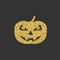 Halloween. Golden symbol. Glitter logo. A brilliant logo.