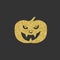 Halloween. Golden symbol. Glitter logo. A brilliant logo.